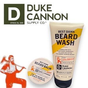 NWOT Duke Cannon Best Damn Beard Balm Wash Bundle